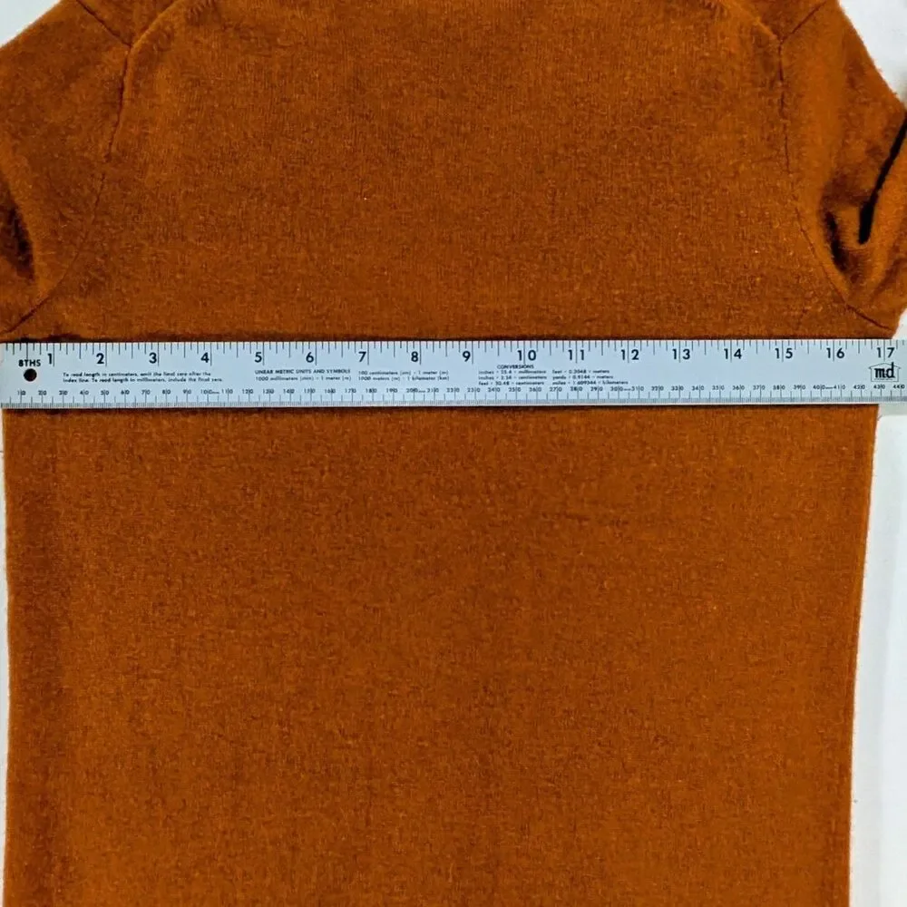 J. Crew Terracotta Button Up V Neck Cardigan Wool/Cashmere Blend XS